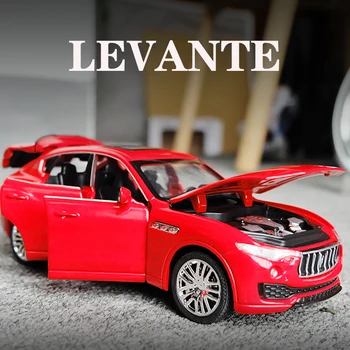 1:32 Rozsahu Zliatiny Diecast Auta Maserati Levante SUV Model Vytiahnuť Späť, Auto s Sound&Light Darček k Narodeninám hračka pre dieťa Chlapec