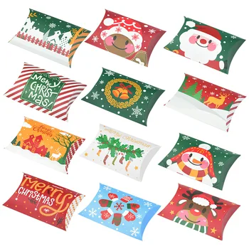 12pcs Vianočné Vankúš Tvar Candy Box Vrece Santa Claus Snowflake Veselé Vianoce Darčeka Vianoce Navidad Natal Strana Dodávky