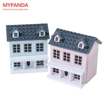 1pc 1:12 DIY domček pre bábiky Miniatúrne Doll House Villa Súpravy Fantasy Mesto Montáž Domu Remesiel
