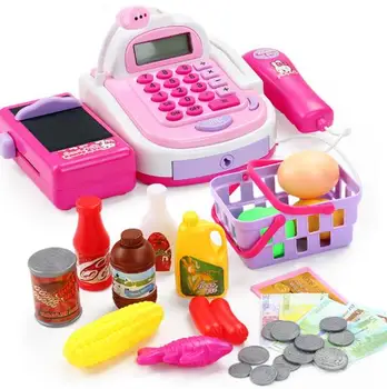 Deti Supermarket pokladni, Elektronické Hračky s potravinami, Kôš Peniaze Detí Vzdelávania Vzdelávanie Predstierať, že Hrať