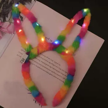 Dospelé Deti LED Bunny Hairband svietiť Králik hlavový most svetlá Cosplay Narodeninovej oslavy Svadby Svetelný Kostým Vianočné Navidad