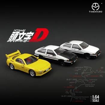Čas Micro 1/64 Sen Počiatočné D Toyota AE86 /Mazda RX7 Diecast Model Auta